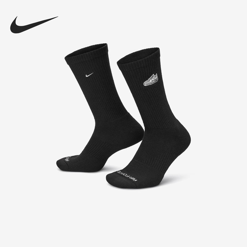 Nike Official Genuine New Men's and Women's Knitted Breathable Casual Sports Socks One Pair Fz3076-010 Nike Official Genuine New Men's and Women's Knitted Breathable Casual Sports Socks One Pair Fz3076-010