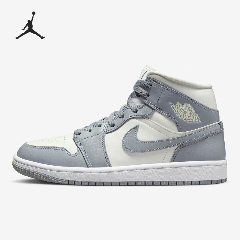 Nike Official Authentic Air Jordan 1 Mid Women's High-Top Casual Sneakers Bq6472-115