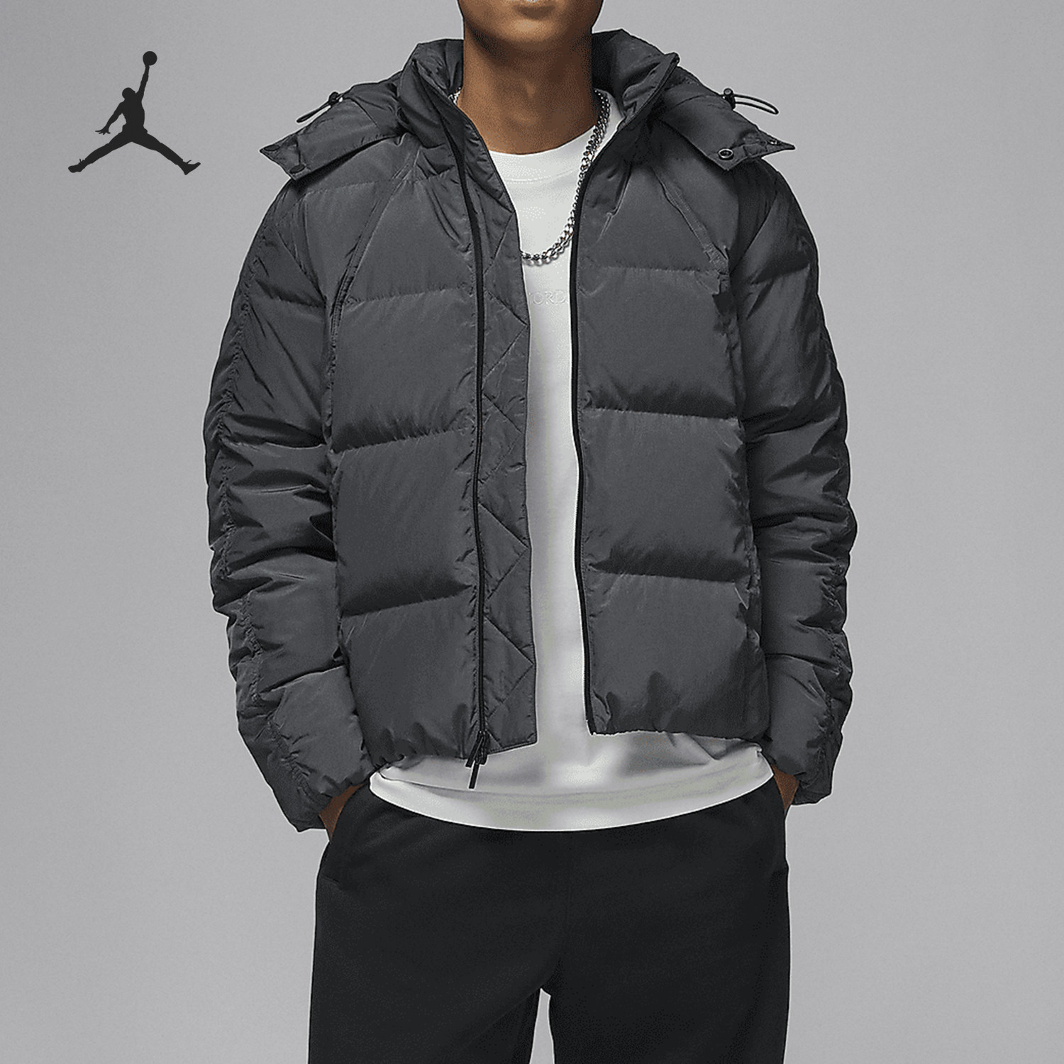 Мужской теплый свободный тканый пуховик с капюшоном Nike/Nike genuine JORDAN FV7220-060