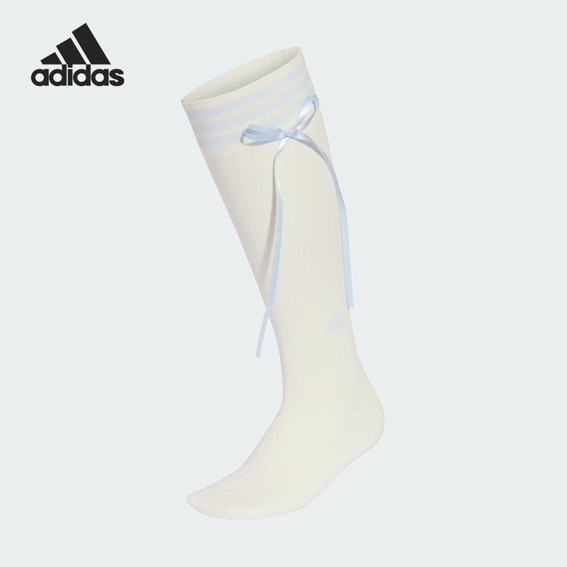 Adidas/Adidas Official Genuine New Women's Fashion Bow Knee-High Socks, One Pair, Le4416