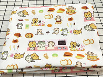Cartoon fabric fine canvas printed handmade diy fabric sofa cover fabric bag dormitory tablecloth milk toast cat