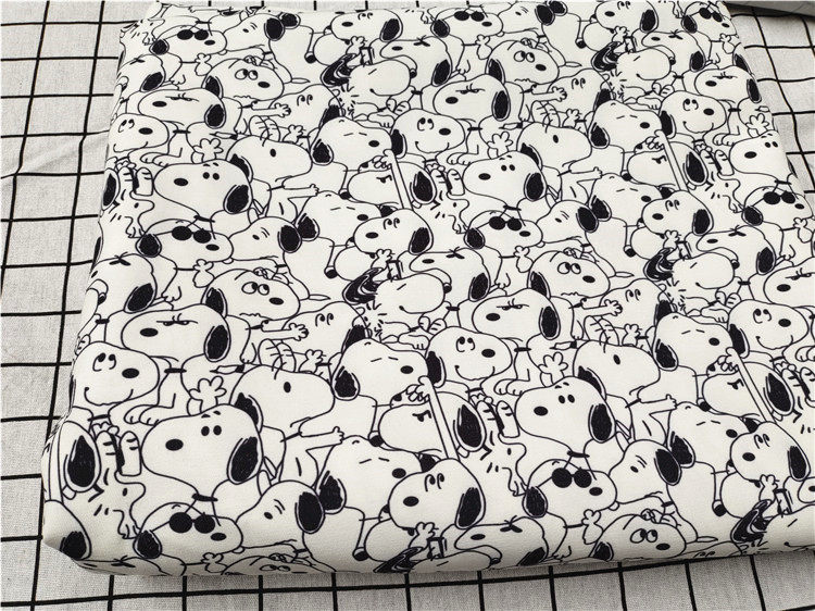 Cartoon cloth fine canvas printing handmade diy fabric bag kindergarten dormitory tablecloth Shi Nushoubi