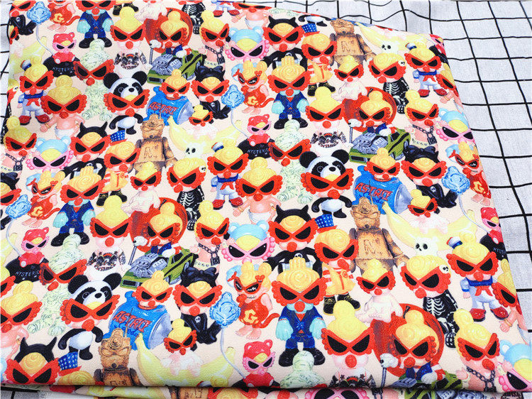 Cartoon Fabric Fine Canvas Printed Handmade Diy Fabric Bag Nursery Dormitory Table Cloth Milk Mummy Mouth