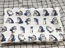 Cartoon cloth fine canvas printed handmade diy fabric sofa cover cloth bag dormitory tablecloth fish cat treasure