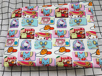 Cartoon fabric canvas printed handmade diy fabric sofa cover fabric bag dormitory tablecloth lazy egg kt