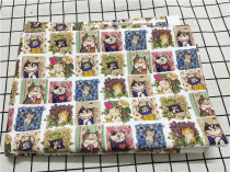 Cartoon fabric fine canvas printed handmade diy fabric sofa cover fabric bag Dormitory Table Cloth Leaves