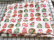 Cartoon Fabric Fine Canvas Printed Handmade Diy Fabric Sofa Cover Fabric Bag Dorm Room Table Cloth Pastry Smear