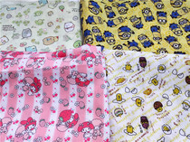 Thin polyester cotton cartoon printed fabric handmade diy shirt skirt garment fabric sheet melody lazy egg