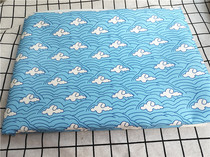 Cartoon Fabric Fine Canvas Printed Handmade Diy Fabric Sofa Cover Fabric Bag Dorm Room Table Cloth Cloud White Cloud