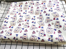 Cartoon fabric fine canvas printed handmade diy fabric sofa cover fabric bag Dormitory Table Bunny Q Cute