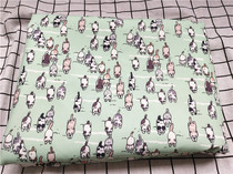 Cartoon fabric canvas printed handmade diy fabric sofa cover fabric bag dormitory tablecloth cat group running