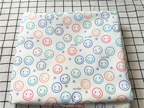 Cartoon fabric canvas printed handmade diy fabric sofa cover fabric bag dormitory tablecloth colored smiley face