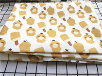 Cartoon Fabric Fine Canvas Printed Handmade Diy Fabric Sofa Cover Fabric Clad Dorm Table Cloth Ice Cream Duck