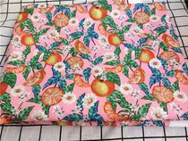 Cartoon Fabric Fine Canvas Printed Handmade Diy Fabric Sofa Cover Fabric Bag Dorm Room Table Clog Green Leaf Powder