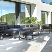 Nordic simply corner balcony open air sun-proof sofa combined outdoor garden garden outdoor tea table lying bed