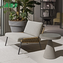 Simple modern balcony casual tables and chairs net red outdoor waterproof patio vine sofa table and chair round tea table