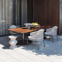 Waterproof tables and chairs Nordic Leisure Outdoor Vine Outdoor Garden Balcony Outdoor Balcony