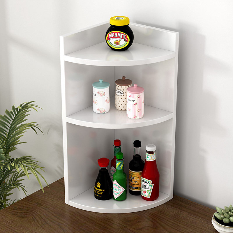 White Cosmetic Containing Shelf Shelf shelf Desktop Miscellaneous Finishing Rack Corner Rack Easy Learning Little Book Shelf