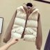 Áo vest nữ cotton ngắn đoạn 2018 thu đông mới phiên bản Hàn Quốc áo vest trắng không tay áo khoác đứng cổ áo vest thủy triều áo khoác nữ mùa đông Áo vest