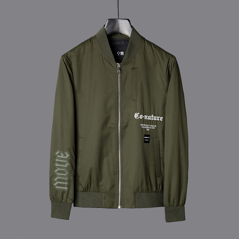 Clearance Buy #9 Charm High-end Men's WMN8F0019 Letter Embroidered Comfort Jacket Coat 2021 Spring