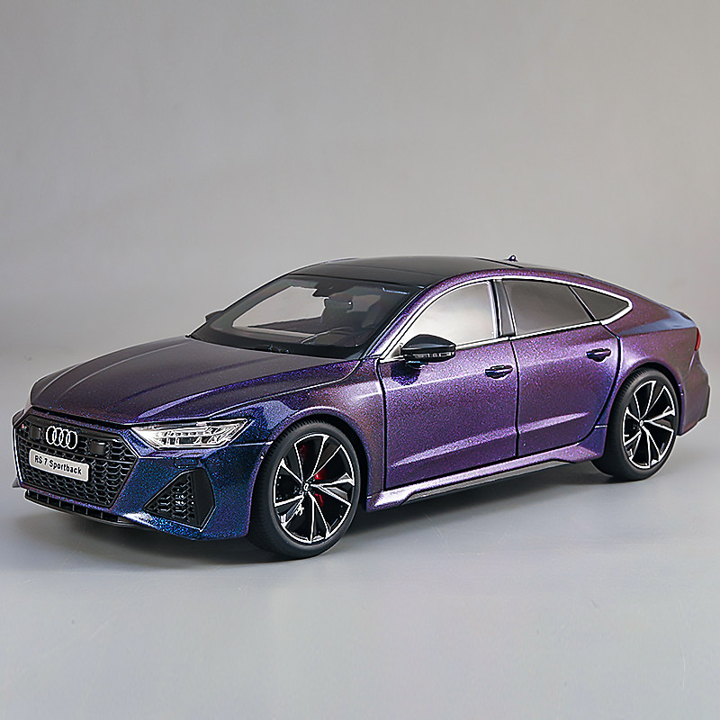 New 1:18 Audi Rs7 Car Model Alloy Modified Light-Up Version with Key Sports Car Big Toy Car Gift for Boys