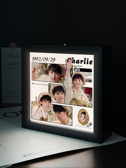 Zhou Shen Merchandise Light-Up Photo Frame Ornament Night Light Same Style Concert Support Gift for Girlfriend or Female Friend's Birthday