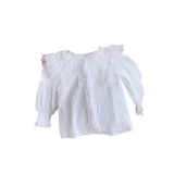 Осенняя кружевная рубашка, детский лонгслив, кружевное платье, в корейском стиле