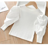 Белый приятный телу лонгслив