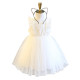 Girls Puffy Gauze Dress 2021 New Summer Clothes Korean Children Baby Princess Dress Western Style Hollow Skirt