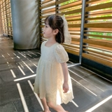 Летняя одежда, летняя юбка, в корейском стиле, рукава фонарики, короткий рукав