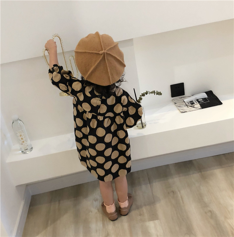 Cô gái Hàn Quốc mùa xuân 2019 tông màu mới phong cách Sen Sở nhỏ chấm tươi đầm váy búp bê thủy triều váy cho bé gái 1 tuổi