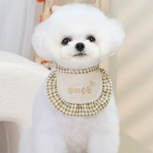 Хлопковый нагрудник, брендовый слюнявчик, милый шарф, аксессуар, с вышивкой