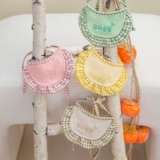 Хлопковый нагрудник, брендовый слюнявчик, милый шарф, аксессуар, с вышивкой