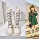 Girls boots autumn and winter leather boots children's shoes children's boots winter women's treasure boots children's non-slip martin boots