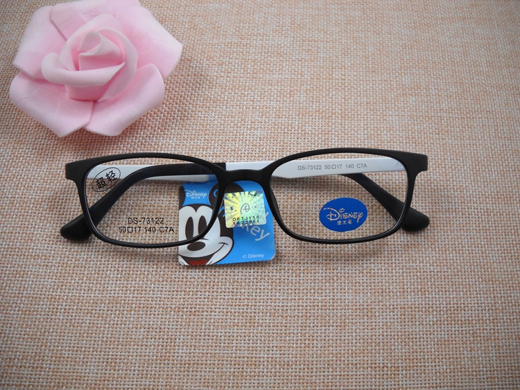 Disney Disney TR90 siêu nhẹ thanh niên trung học khung chống trượt cận thị nhược thị DS-73122 - Kính râm