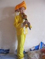  Gourd silk stage performance performance Yunnan minority boys and children ethnic Dai clothing dance performance clothing yellow