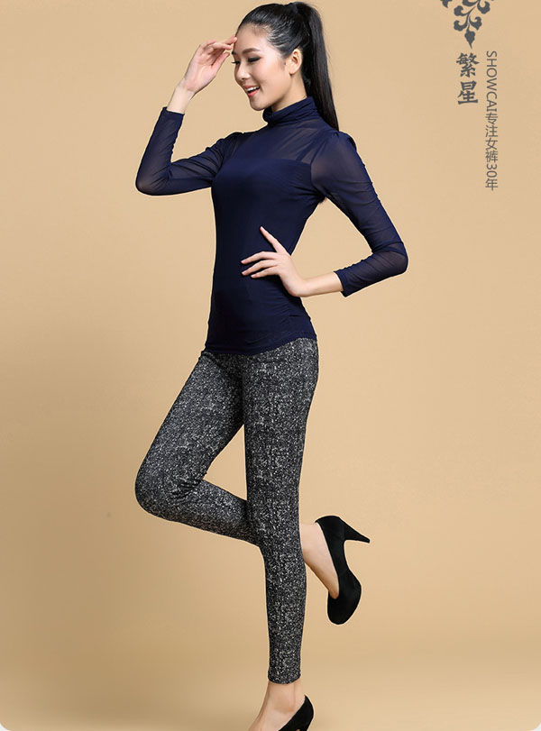 Quần legging nữ nhung mặc quần trung niên 40-50 tuổi mẹ cộng quần nhung dày thời trang quần lót lông cho nữ