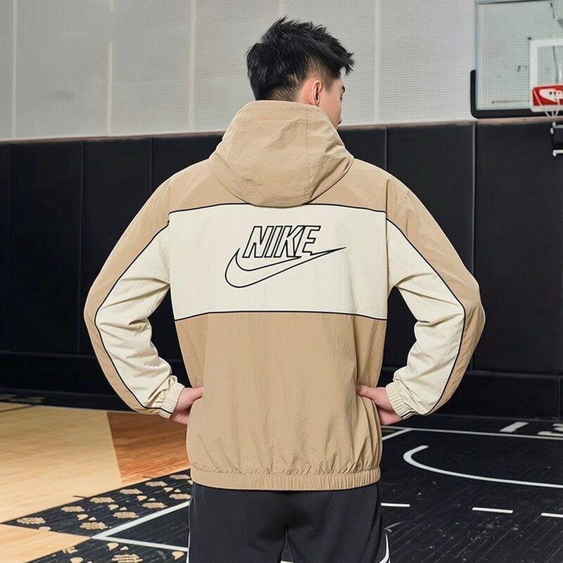 Nike New Men's Jacket American Retro Jacket Thin Hooded Sports Top Windbreaker Hj2013 Nike New Men's Jacket American Retro Jacket Thin Hooded Sports Top Windbreaker Hj2013