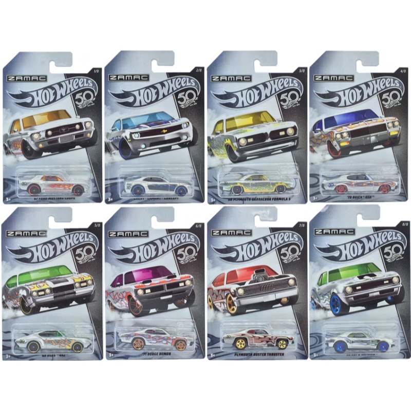 Hotwheels 50Th Anniversary Zamac / Ford Chevrolet Camaro Plymouth Frn23