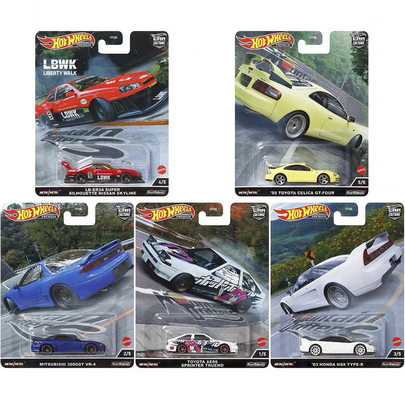 Hot Wheels Hotwheels Mountain Drift Ares R34 Lbwk Toyota Mitsubishi Ae86 Nsx/Fpy86