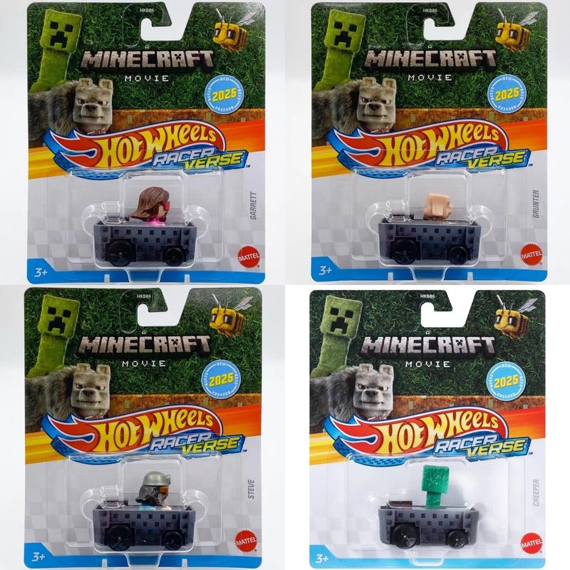 Hotwheels Minecraft Movie Set Steve Pig Creeper Hkb86 Hotwheels Minecraft Movie Set Steve Pig Creeper Hkb86
