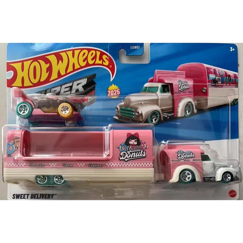 Hotwheels Super Candy Truck Pink Sweet Delivery 2025 Hotwheels Super Candy Truck Pink Sweet Delivery 2025