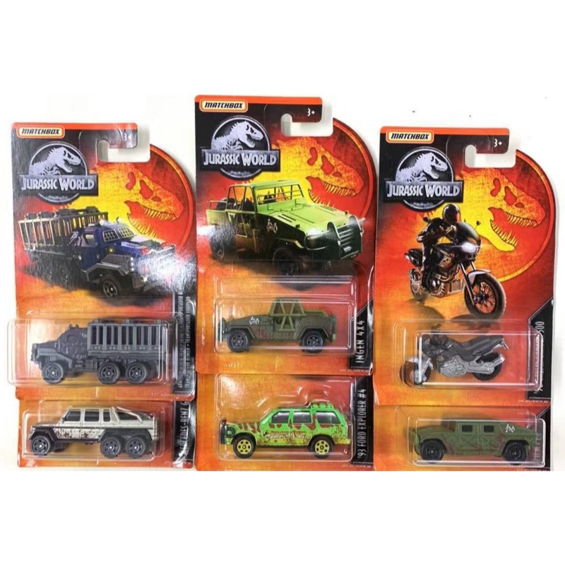 Matchbox Jurassic World Ford Explorer Mercedes G63 Kajawa Motorcycle Fmw90