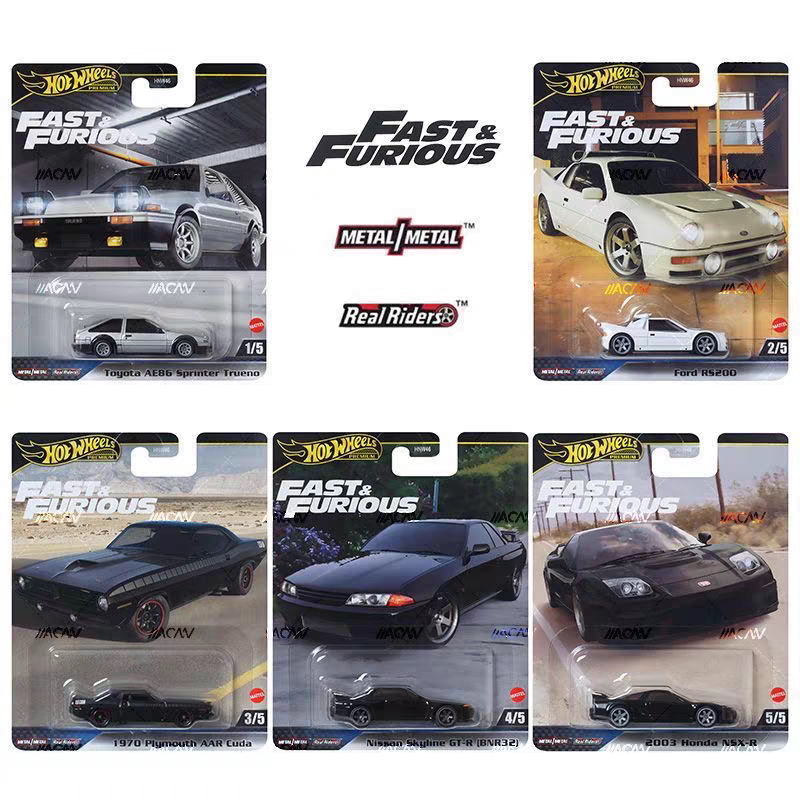 Hotwheels Fast and Furious 20 Toyota Ae86 Nissan War God Honda Nsx Ford Nhw46