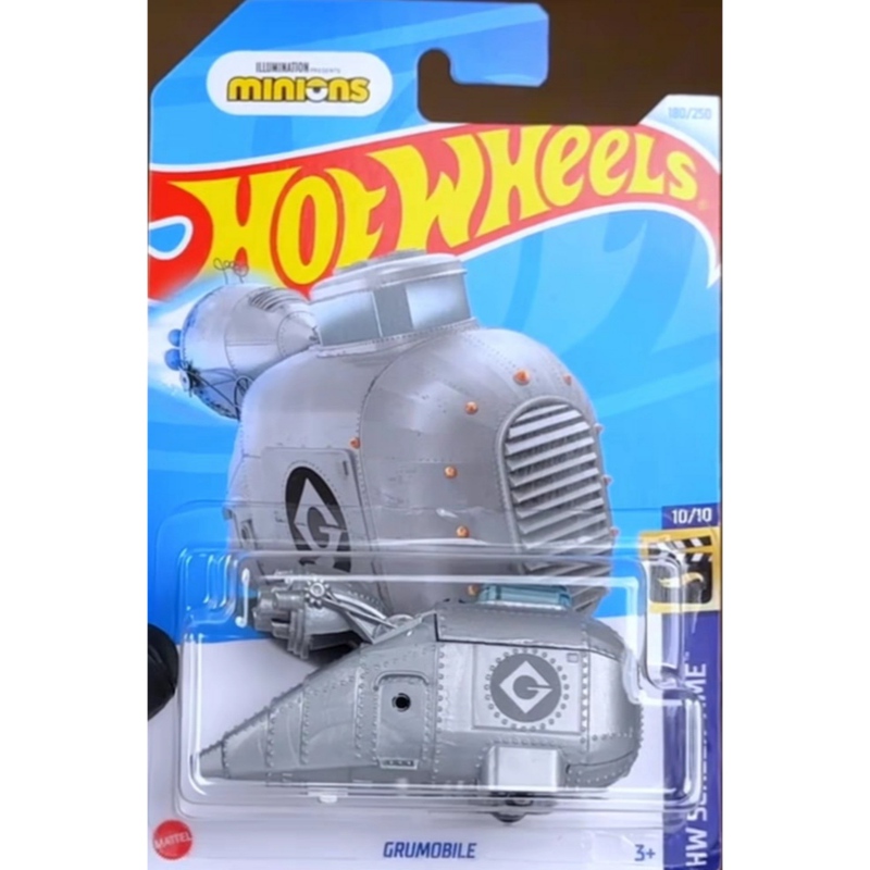 Hotwheels Minions Grumobile Silver Grumobile 180 24K/
