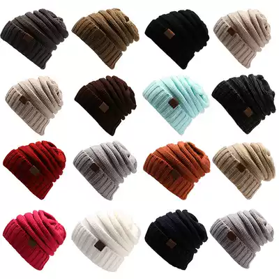 Hat female autumn and winter Korean version of tide Joker sweet and lovely lady knitted wool hat winter warm ear protection new