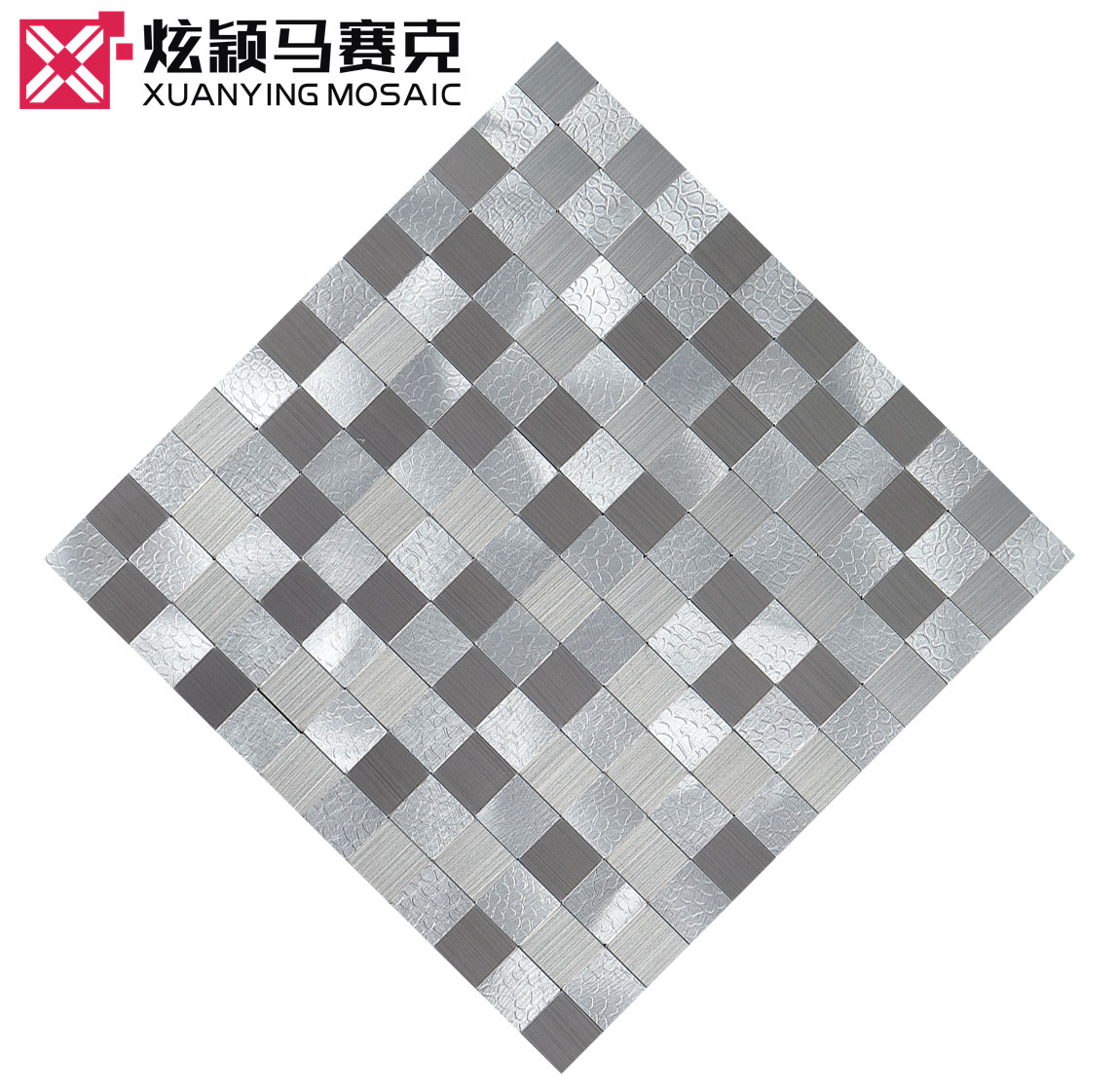 European-style metal ground chaotic pattern long strip dense patchwork self-adhesive mosaic bar counter wall sticker living room kitchen TV background wallpaper