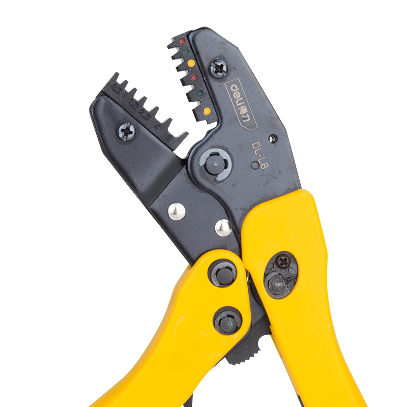Right-hand Cold Press Pliers Multifunction Ratchet Press Pliers Precision Pre-Insulated Bare Terminals Electrician Clamp Wire Crimper Tool
