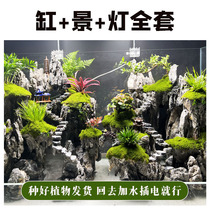 Sky Ladder Amphibious country wind landscape landscaping Qinglong stone rainforest cylinder sky City suspension view flowing water atomization