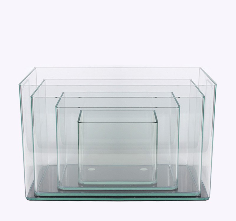 Common glass hot bend small and medium fish tank aquarium fish grass cylinder small bending cylinder eco-turtle cylinder